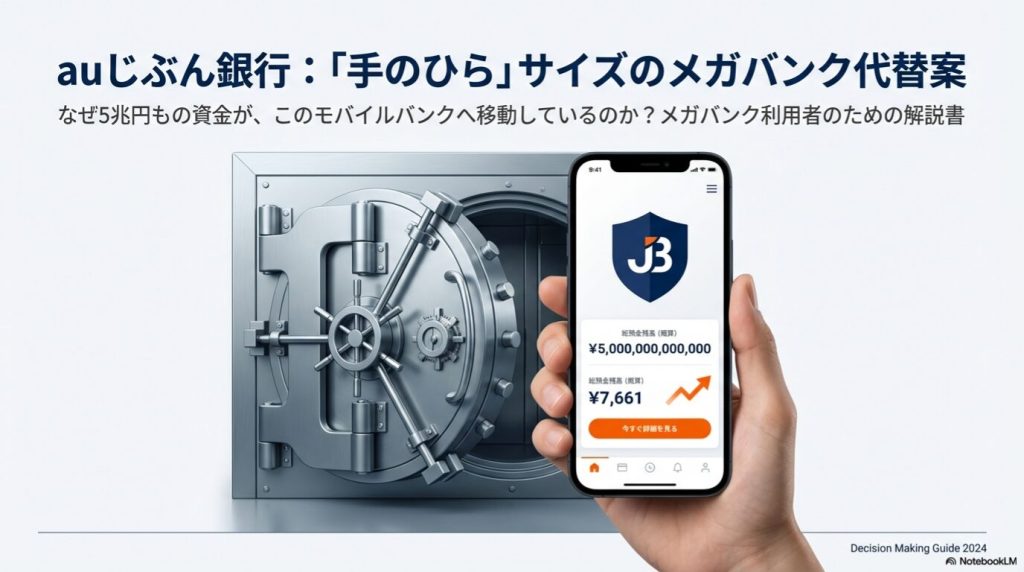 三菱UFJ銀行の堅実さとKDDIの通信技術を融合させた手のひらの上の銀行、auじぶん銀行