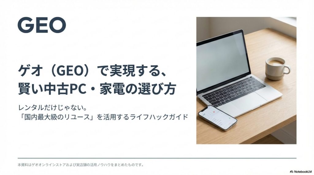 ゲオの中古PCは「罠」か「宝」か？失敗を後悔に変えない状態ランクの見方と実店舗活用法